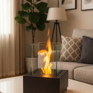 Biokominek wolnostojący kwadrat