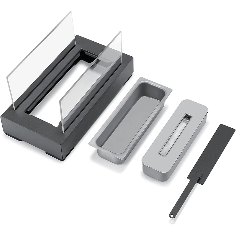 Biokominek wolnostojący czarny prostokąt - obrazek 4